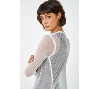 Roman Originals Women Textured Pointelle Shrug - Ladies Drop Needle Open/Tie Front Cropped Cardigan Lace Embellished Casual Summer Classic Cover Up Knitwear Cardie - Plain Ivory - Size 16