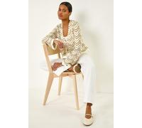 Roman Women's Textured Shimmer Wave Shrug in Ivory | Size: 18 Roman Ivory 18