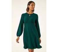 Textured Spot Keyhole Dress Roman Teal 16