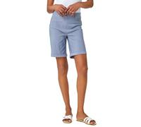 Roman Originals Stretch Shorts for Women UK Ladies Pull On Turned Hem Cut Off Bengaline Mom Boyfriend Boy Denim Casual Cropped Pants Capri Slim Fit Turn Up Summer Crops Mother - Light Grey - Size 22