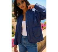 Roman Women's Two Tone Crew Neck Jacket in Navy | Size: 20 Roman Navy 20