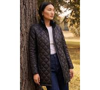 Roman Women's Two Tone Diamond Quilted Coat in Black | Size: 10