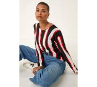 Roman Women's Wave Print Knit Jumper in Black | Size: 12