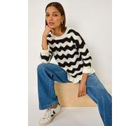 Roman Women's Wave Stitch Hem Knit Jumper in Black | Size: 14 Roman Black 14