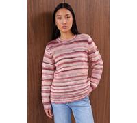 Roman Wool Blend Striped Stretch Jumper In Pink Pink