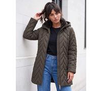 Roman Zig Zag Padded Coat Khaki Mix