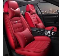 Romanbin 5-Seat Leather Car Seat Covers for Seat Arona Front + Rear Row, Waterproof Faux Leather Non-Slip Car Interior Seat Covers Red
