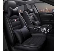 Romanbin 5-Seat Leather Car Seat Covers for Suzuki Jimny Front + Rear Row, Waterproof Faux Leather Non-Slip Car Interior Seat Covers Black
