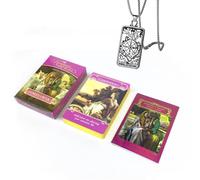 Romance Angels Oracle Cards - 44 Cards Set -Simple Color Box Packaging - Perfect for Beginners - Includes Tarot Necklace