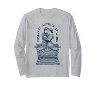 Romance Author At Work Vintage Typewriter Novelist Writer Long Sleeve T-Shirt