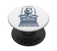 Romance Author At Work Vintage Typewriter Novelist Writer PopSockets Adhesive PopGrip