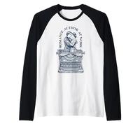 Romance Author At Work Vintage Typewriter Novelist Writer Raglan Baseball Tee