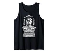 Romance Author At Work Vintage Typewriter Novelist Writer Tank Top