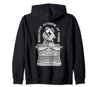 Romance Author At Work Vintage Typewriter Novelist Writer Zip Hoodie