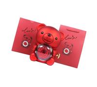 Romance Bear Gift Box with Preserved Rose Elegant for Valentines' Day Mother's Day Weddings Anniversaries Various Color Elegant Home Decors