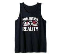 Romance Book Lover Bookish Present Romantasy Over Reality Tank Top