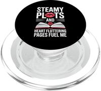 Romance Book Lover Steamy Plots And Heart Fluttering Pages PopSockets PopGrip for MagSafe