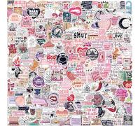 Romance Book Sticker Pack 200 PCS - Booktok Bookish Cheeky Holographic Vinyl Decals with Tropes & Quotes for Kindles, Laptops, Journals & More