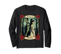 Romance Couple Frankenstein The Lovers Tarot Halloween Vibe Long Sleeve T-Shirt