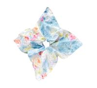 Romance Flower Scarf Scrunchie Hair Elastic Hairband For Women Teens Soft Fabric Hair Tie For Various Hair Stylings Romance Flower Hair Ornament