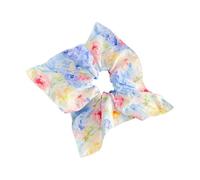 Romance Flower Scarf Scrunchie Hair Elastic Hairband For Women Teens Soft Fabric Hair Tie For Various Stylings Elastic Women Vacation Wear