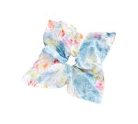 Romance Flower Scarf Scrunchie Hair Elastic Hairband For Women Teens Soft Fabric Hair Tie For Various Hair Stylings Oil Painting Flower Scrunchie