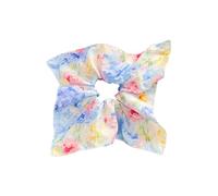 Romance Flower Scarf Scrunchie Hair Elastic Hairband For Women Teens Soft Fabric Hair Tie For Various Hair Stylings Oil Painting Flower Scrunchie