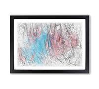 Romance in Abstract Framed Print | A2 Black Framed Wall Art | Ready to Hang | Abstract Fantasy Picture | Living Room Bedroom Lounge Office