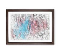 Romance in Abstract Framed Print | A2 Walnut Framed Wall Art | Ready to Hang | Abstract Fantasy Picture | Living Room Bedroom Lounge Office