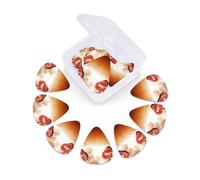 Romance Love Print Guitar Picks 12 Pack With Organizer Storage Box 0.46 0.71 0.96mm Guitar Plectrums Guitars Accessories For Bass Electric Acoustic Guitars
