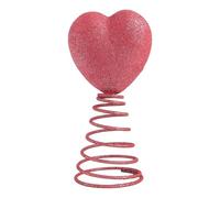 Romance Love Shape Tree Toppers Star Ornament with Bouncys Spring for Holiday PVC Christmas Tree Ornament
