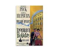 Romance Movies Roman Holiday Audrey Hepburn Poster Decorative Painting Canvas Wall Art Living Room Poster Bedroom Painting, Wall Art Picture Print Modern Family Room Decor 08 x 12 inches (20 x 30 cm)