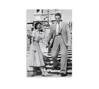 Romance Movies Roman Holiday Audrey Hepburn Poster Decorative Painting Canvas Wall Art Living Room Poster Bedroom Painting, Wall Art Picture Print Modern Family Room Decor 12 x 18 Inches (30 x 45 cm)
