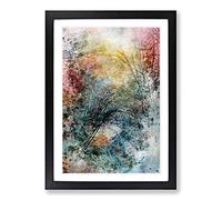 Romance of The Forest in Abstract Framed Print | A2 Black Framed Wall Art | Ready to Hang | Abstract Landscape Picture | Living Room Bedroom Lounge Office
