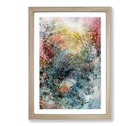 Romance of The Forest in Abstract Framed Print | A2 Oak Framed Wall Art | Ready to Hang | Abstract Landscape Picture | Living Room Bedroom Lounge Office