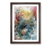 Romance of The Forest in Abstract Framed Print | A2 Walnut Framed Wall Art | Ready to Hang | Abstract Landscape Picture | Living Room Bedroom Lounge Office
