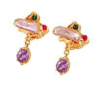 Romance Pearls and Crystals Statement Earrings Perfect for Weddings and Special Event Geometric Stone Earrings