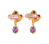 Romance Pearls and Crystals Statement Earrings Perfect for Weddings and Special Event Wedding Stone Earrings