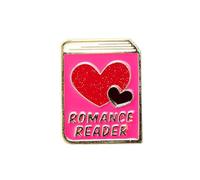 Romance Reader Enamel Pin, Dark Romance Brooch Pin, Bookish Gift For Bookworm Smut Reader Spicy Book Lover, Book Boyfriend Club Brooches, Smutty Lapel Badge, Bibliophile Accessories