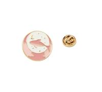 Romance Starry Whale Astronaut Jewelry Set 1" Lightweight Sturdy Alloy Brooches Gift Couple Blue Peach Colors Star Pair Brooch, One Size, As Described