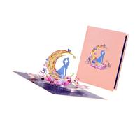 Romance Sticky Moon Pop Up Valentines Day Cards Handmade Paper Carving Art Couple Handmade Stylus Love Greeting Cards