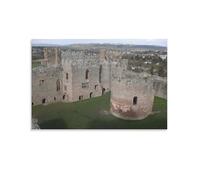 Romanesque Architecture Poster Ludlow Castle, England (1100) Wall Art Poster Prints Home Decor Picture Canvas Painting Posters 12x18inch(30x45cm)