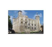 Romanesque Architecture Poster Whit Tower, Tower of London (1078) Canvas Wall Art Poster Decorative Modern Home Print Picture Artworks Posters 20x30inch(50x75cm)