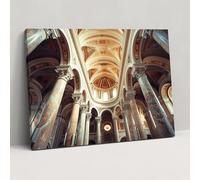Romanesque Cathedral Interior Canvas Print - Classicism, Romanesque Architecture, Wall Art, Classicism, 18" x 12"