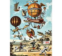 Romanet Early Balloon Flight Utopia Navigation 17th Century Large Wall Art Poster Print Thick Paper 18X24 Inch