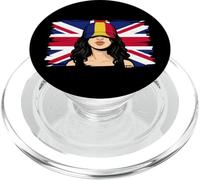 Romania Britain Flags Women Roots British Romanian Heritage PopSockets PopGrip for MagSafe
