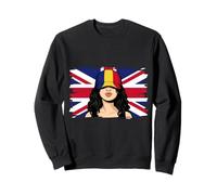 Romania Britain Flags Women Roots British Romanian Heritage Sweatshirt