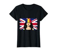 Romania Britain Flags Women Roots British Romanian Heritage T-Shirt