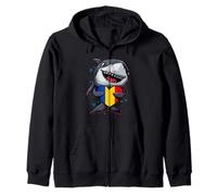 Romania Cute Shark Heart Romanian Flag Romanian Roots Zip Hoodie