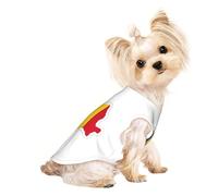 Romania Flag Map Print Lightweight Dog Vest, Cat Sleeveless Shirt, Breathable Mesh Design for Summer Walking and Play